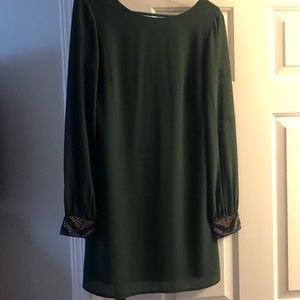 Green cocktail dress